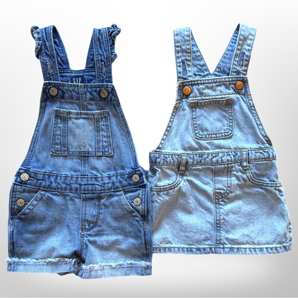 Toddler girls 2T overalls and overalls dress! Adorable!